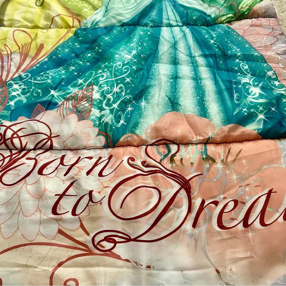 Disney Princess Born To Dream Sleeping Bag Indoor Outdoors 28X56 Inches